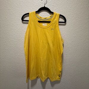 NIKE Men’s Dri-Fit Cotton Tank Top Yellow - Size XL